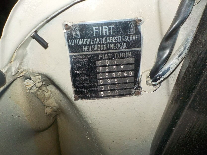 Fiat 600 4.770 km 30.000 € Gundelsheim 74831