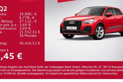 Audi Q2 5.600 km 33.890 € Gersthofen 86368
