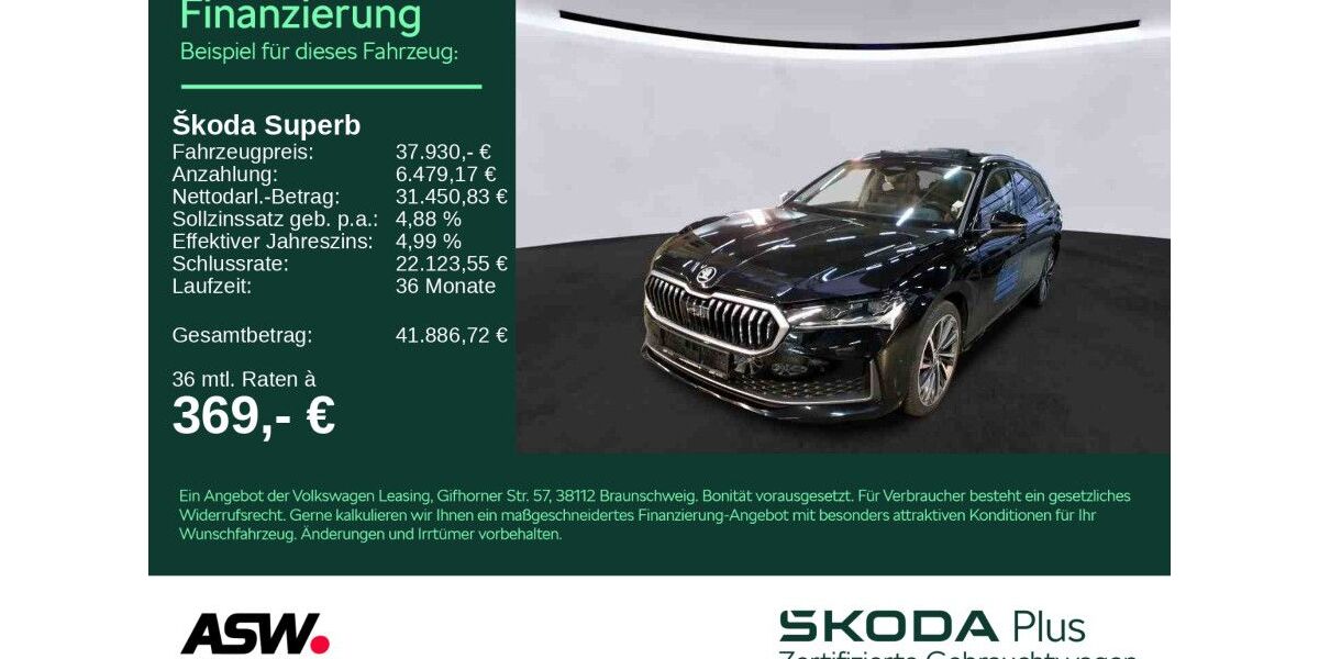 Skoda Superb 41.100 km 37.930 &euro; Heilbronn 74076