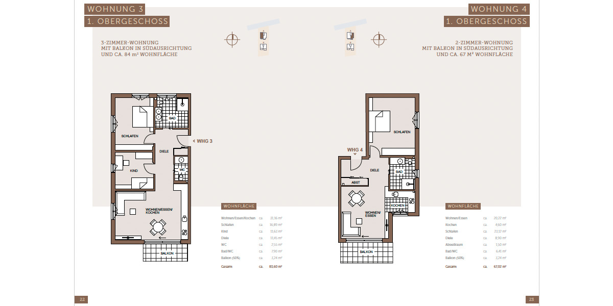Etagenwohnung Reutlingen-Sickenhausen Sickenhausen - 3 Zimmer, 83 m&sup2;, 494.000&euro; | Angebot:25735959