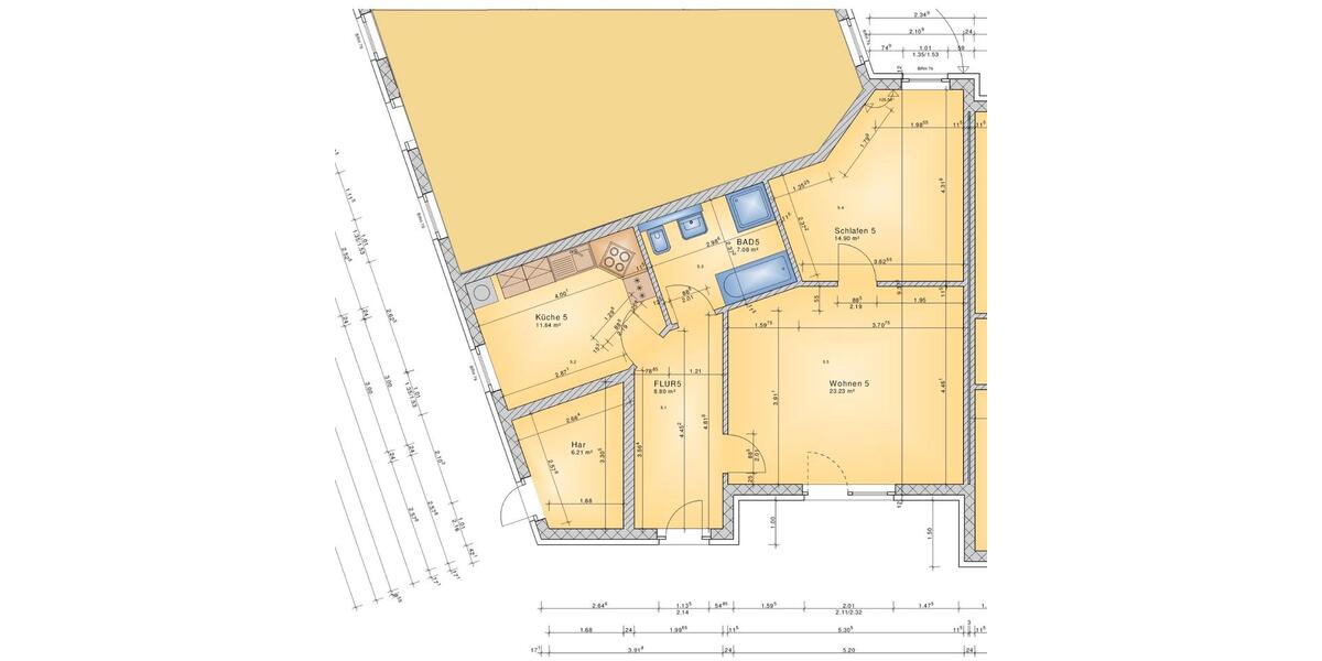 Terrassenwohnung Liepgarten - 2 Zimmer, 66 m&sup2;, 594&euro; | Angebot:26342299