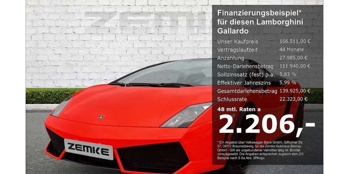 Lamborghini Gallardo 25.235 km 139.925 &euro; Bernau 16321
