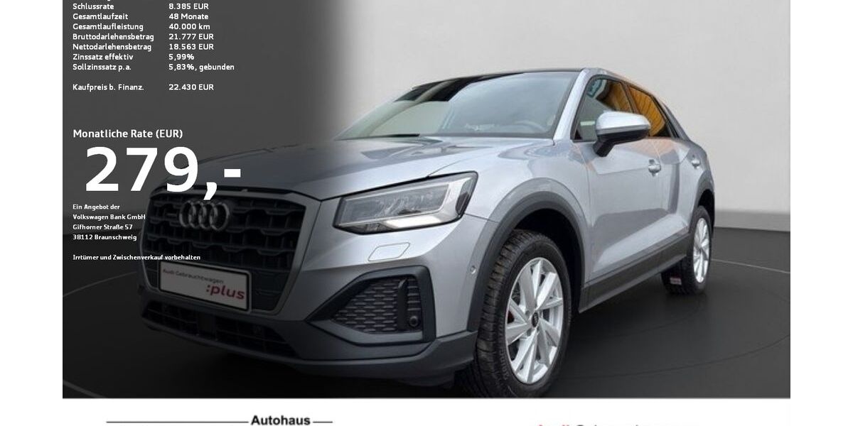 Audi Q2 118.621 km 22.430 &euro; Ravensburg 88214