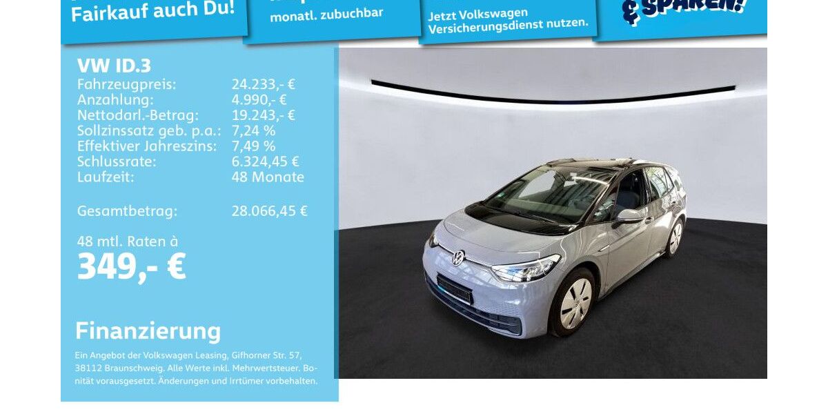VW ID.3 38.921 km 23.991 &euro; Mannheim 68309