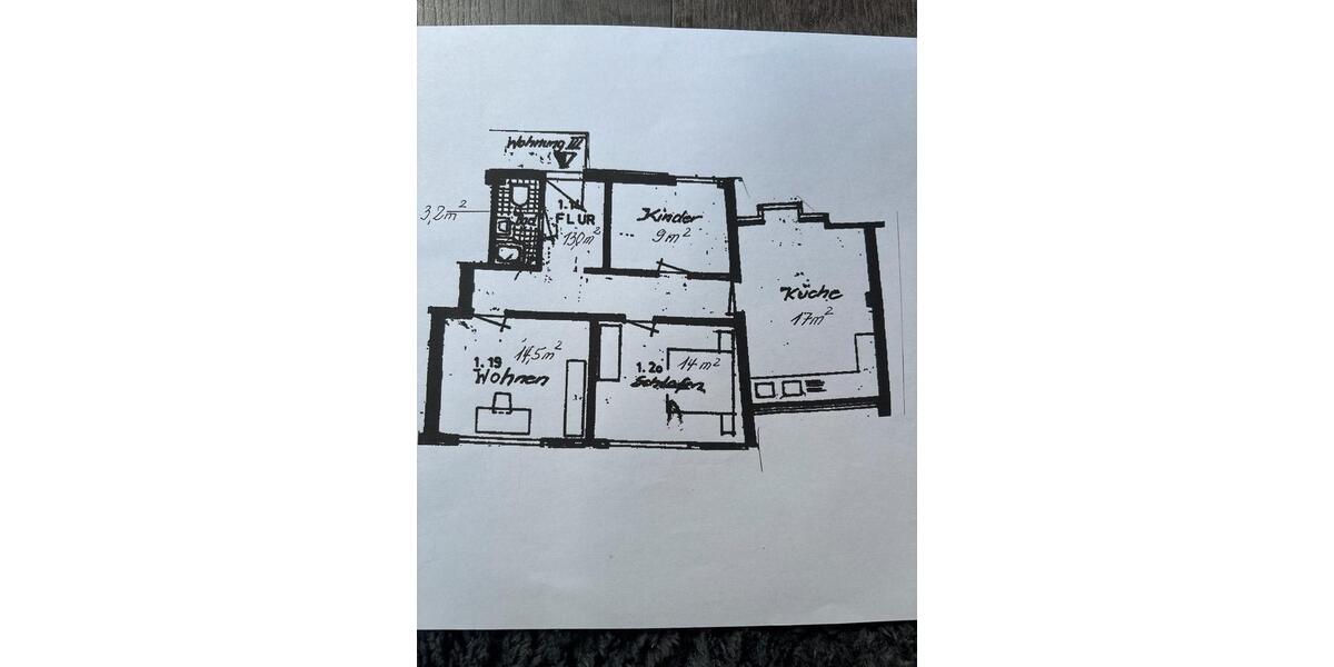 Etagenwohnung Dahme - 3 Zimmer, 68 m&sup2;, 500&euro; | Angebot:26324222