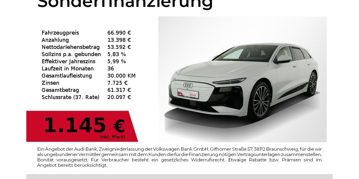 Audi A6 e-tron 7.516 km 66.990 &euro; Nürnberg 90441