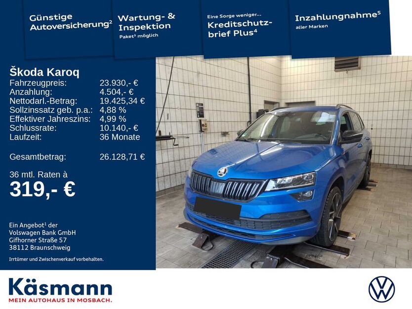 Skoda Karoq 100.639 km 23.930 € Mosbach 74821