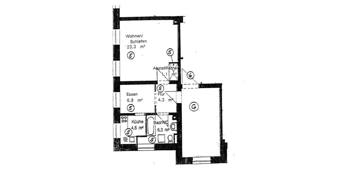 Etagenwohnung Reichenbach im Vogtland - 1 Zimmer, 46 m&sup2;, 240&euro; | Angebot:26300843