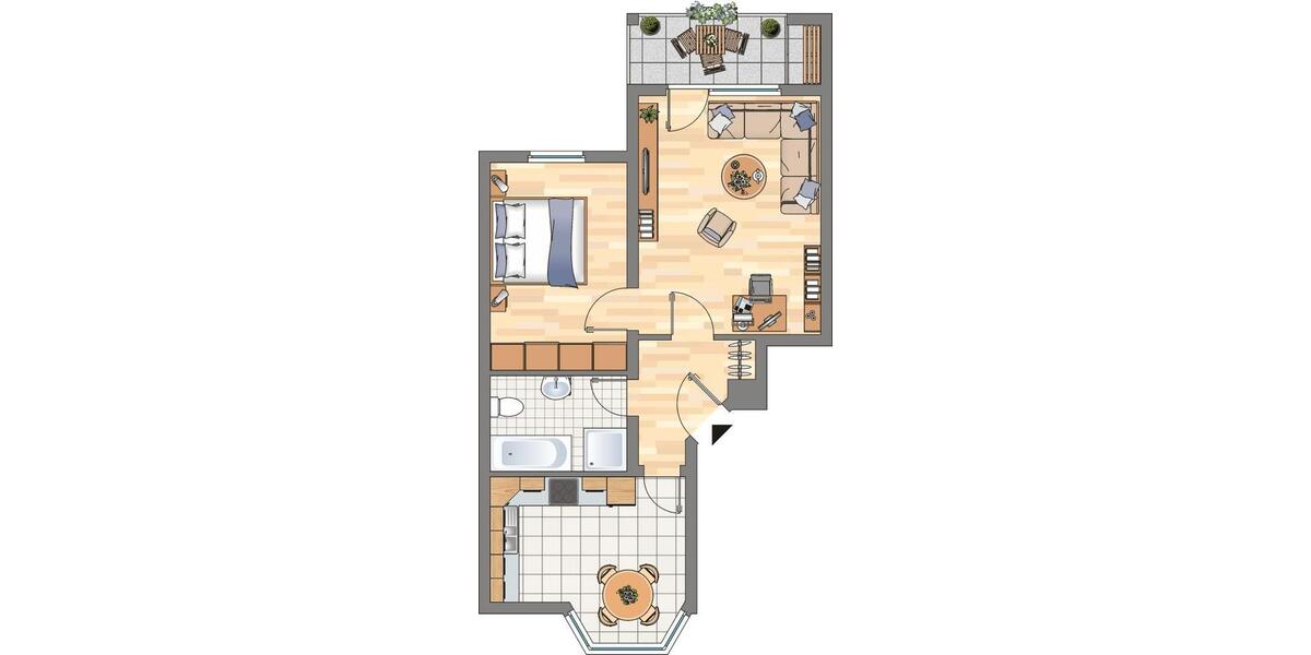 Etagenwohnung Bochum Altenbochum - 2 Zimmer, 61 m&sup2;, 333&euro; | Angebot:26661739