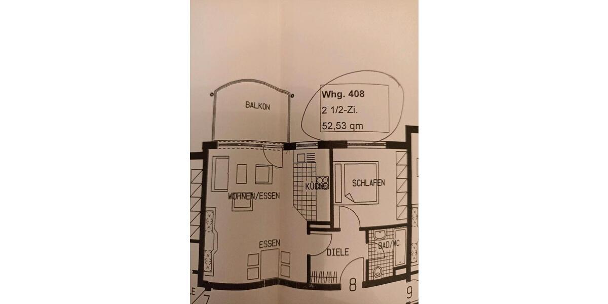 Etagenwohnung Marbach am Neckar - 2.5 Zimmer, 53 m&sup2;, 209.000&euro; | Angebot:27067344