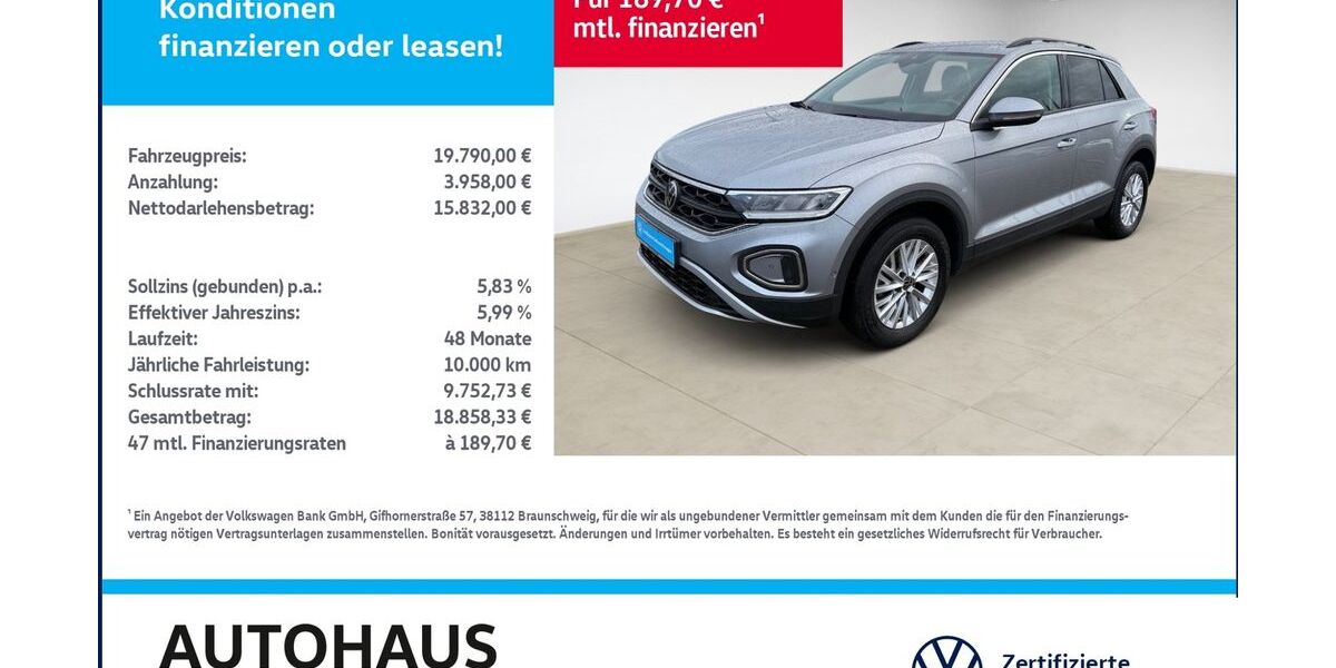 VW T-Roc 25.291 km 19.790 &euro; Bitterfeld-Wolfen 06749