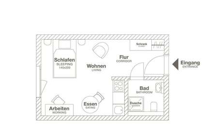 Zimmer Leverkusen Opladen - 1 Zimmer, 1.490&euro; | Angebot:24863557