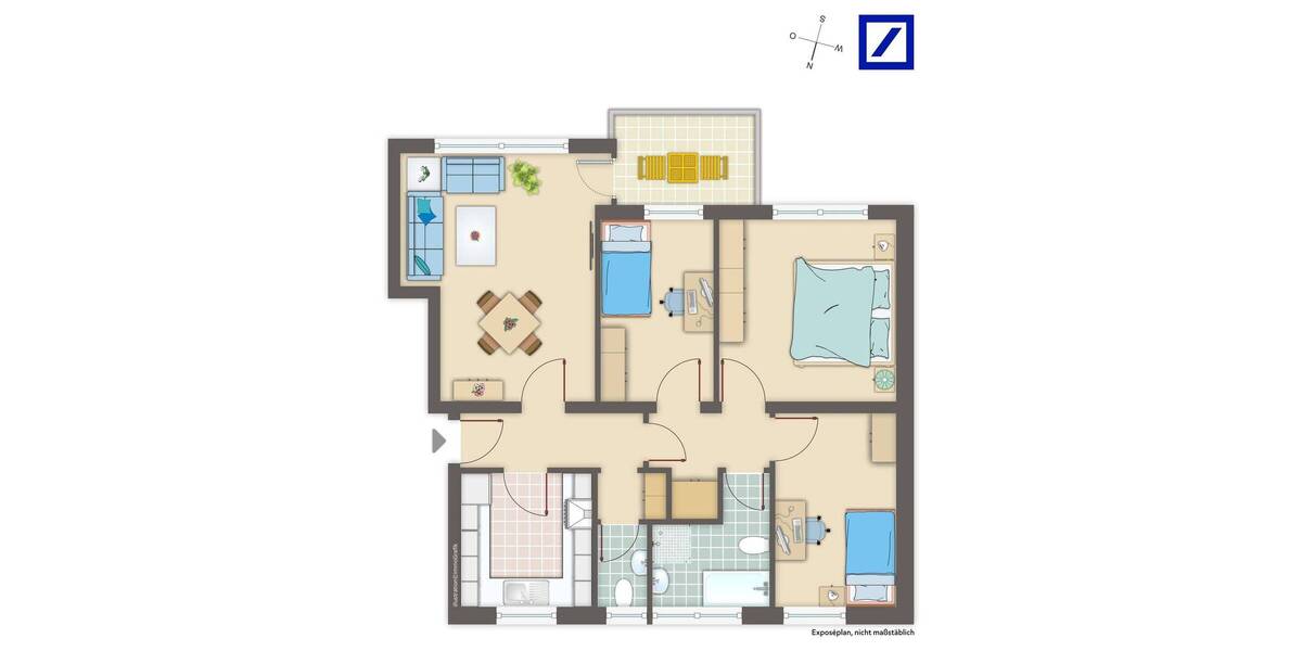 Etagenwohnung Hameln Afferde - 4 Zimmer, 82 m&sup2;, 125.000&euro; | Angebot:26438655