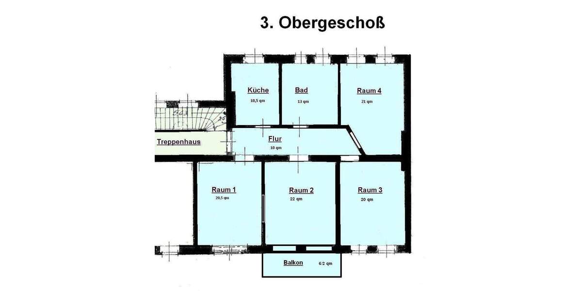 4 Zimmer, Küche, Bad - 120qm zentrumsnahe 4 zimmer