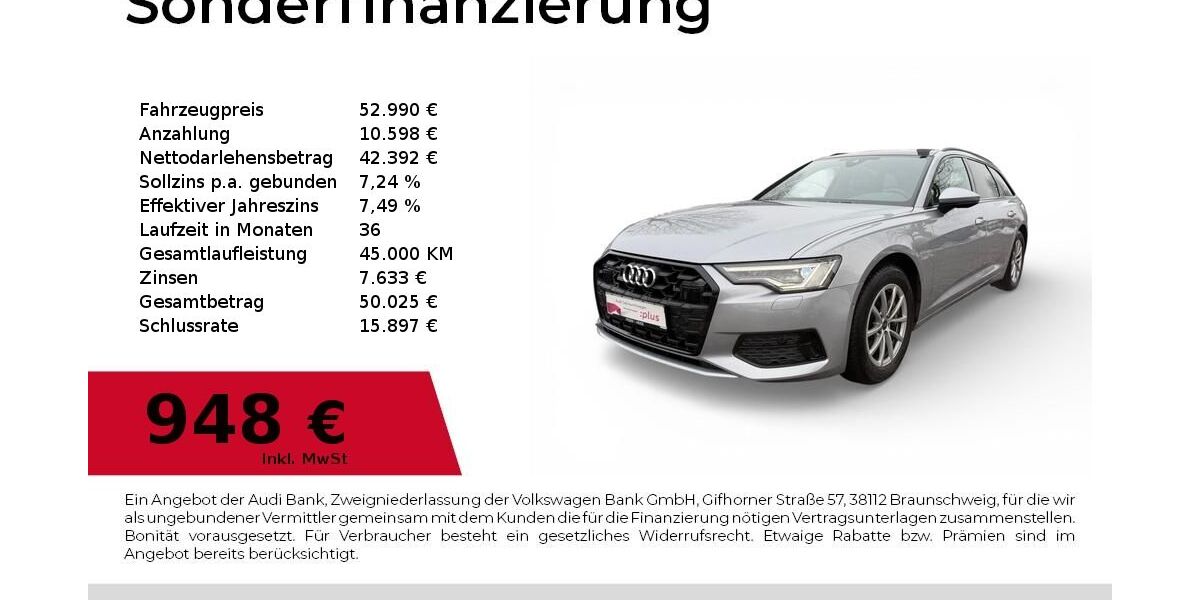 Audi A6 28.886 km 52.990 &euro; Dessau-Roßlau 06844