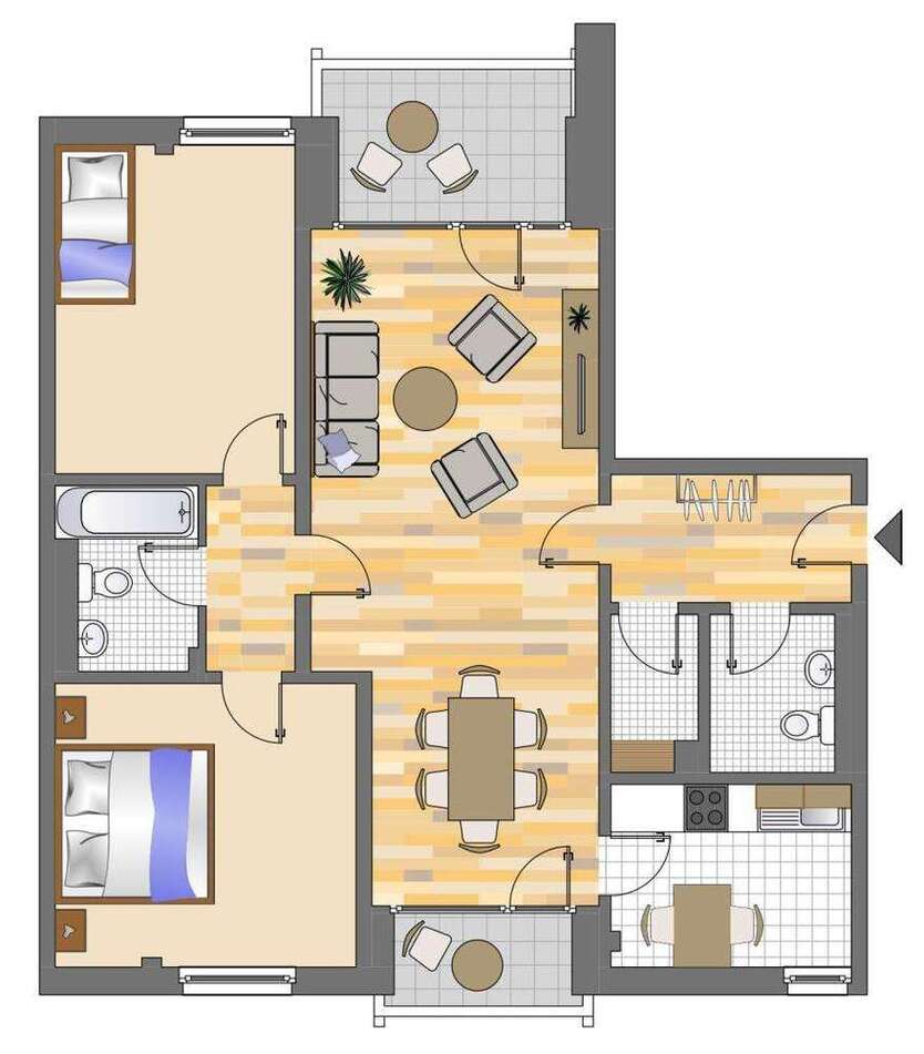 Wohnung zum Mieten in Düsseldorf 936 € 81.41 m²