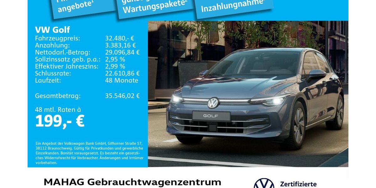 VW Golf 2.299 km 32.241 € München 80935
