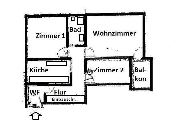 Etagenwohnung Kiel Neumühlen-Dietrichsdorf - 3 Zimmer, 76 m&sup2;, 600&euro; | Angebot:24974704