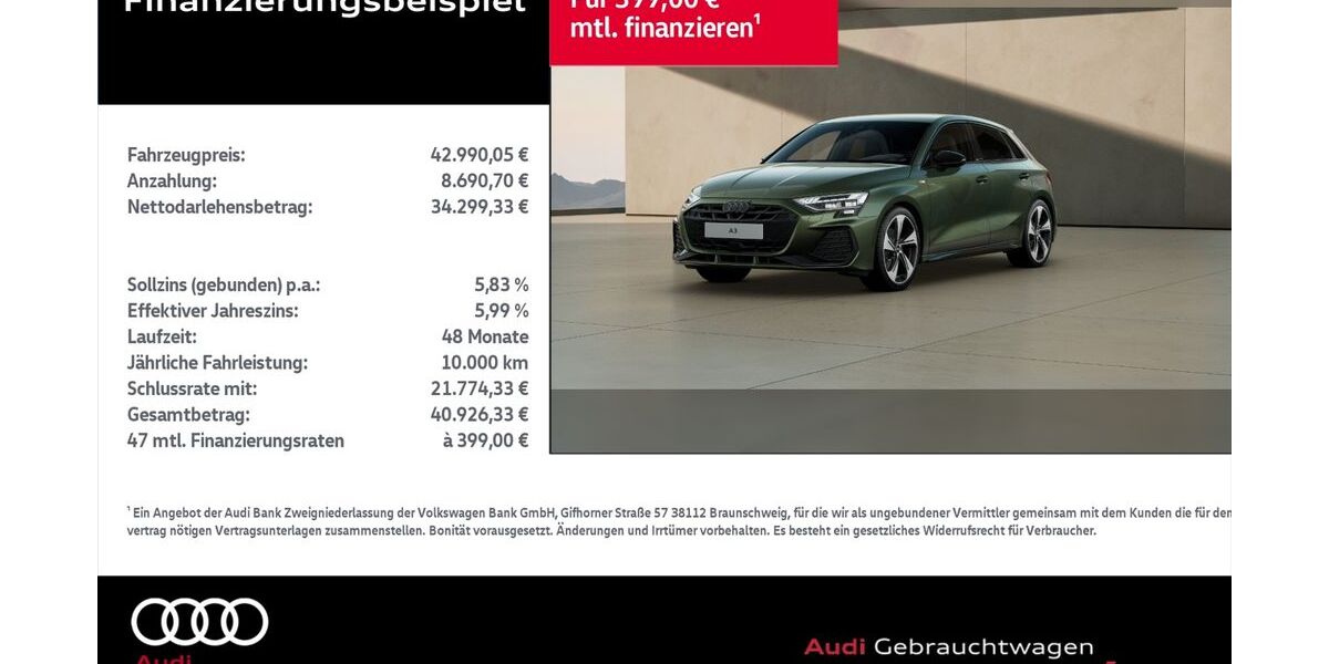 Audi A3 16.308 km 42.990 &euro; Rostock 18059