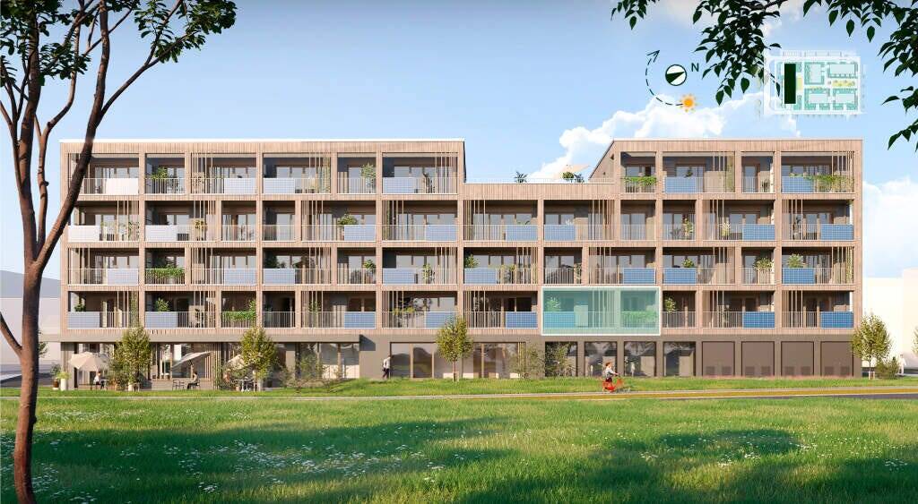 Moderne Wohnung mit großer Loggia im Neubau 2 zimmer