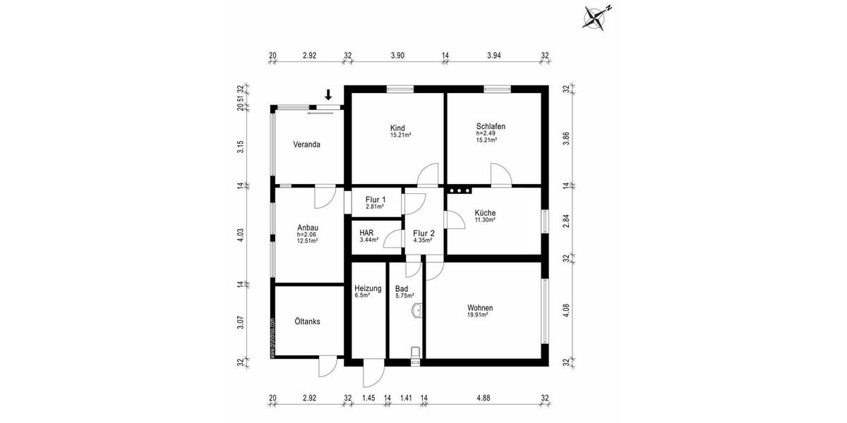 Einfamilienhaus Kremmen / Amalienfelde Kremmen - 3 Zimmer, 90 m&sup2;, 245.000&euro; | Angebot:26816696