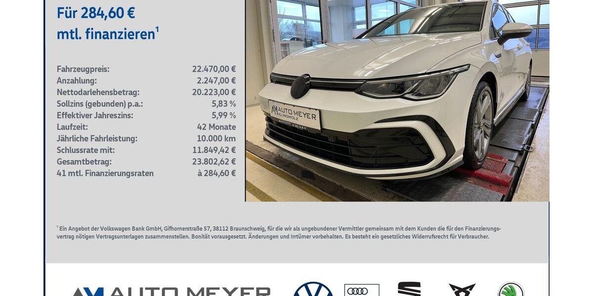 VW Golf 128.974 km 22.470 &euro; Ochsenfurt 97199
