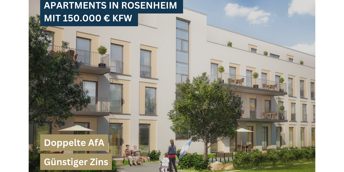 Etagenwohnung Rosenheim Innenstadt - 1 Zimmer, 44 m&sup2;, 436.000&euro; | Angebot:26153959