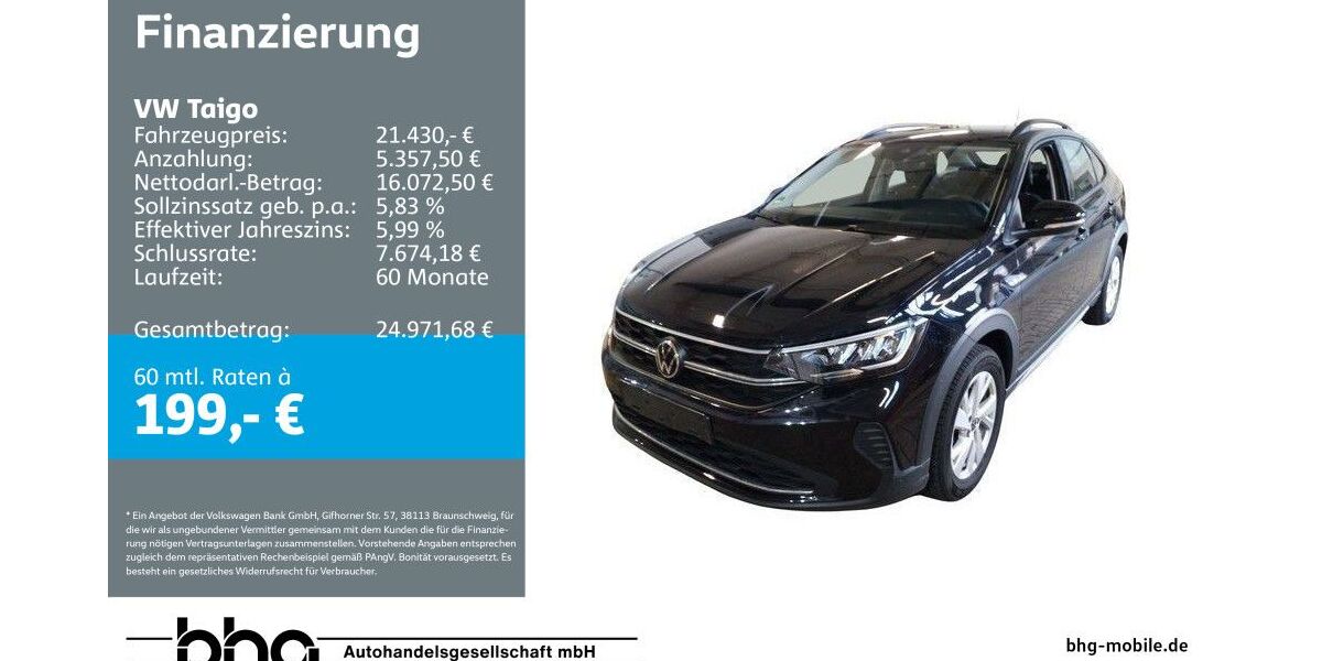 VW Taigo 13.150 km 21.430 &euro; Metzingen 72555
