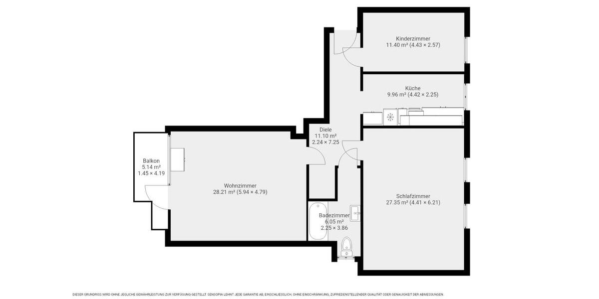 Etagenwohnung Tastrup - 3 Zimmer, 100 m&sup2;, 668&euro; | Angebot:25789708