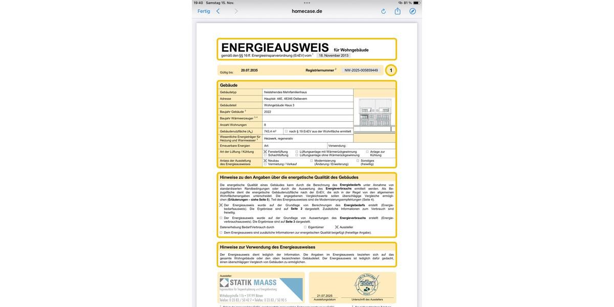 Erdgeschoßwohnung Ostbevern - 2 Zimmer, 46 m&sup2;, 220.000&euro; | Angebot:23642842