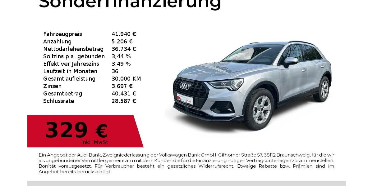 Audi Q3 2.974 km 41.940 &euro; Dessau-Roßlau 06844