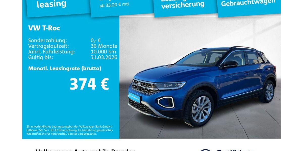 VW T-Roc 7.541 km 30.890 &euro; Dresden 01067