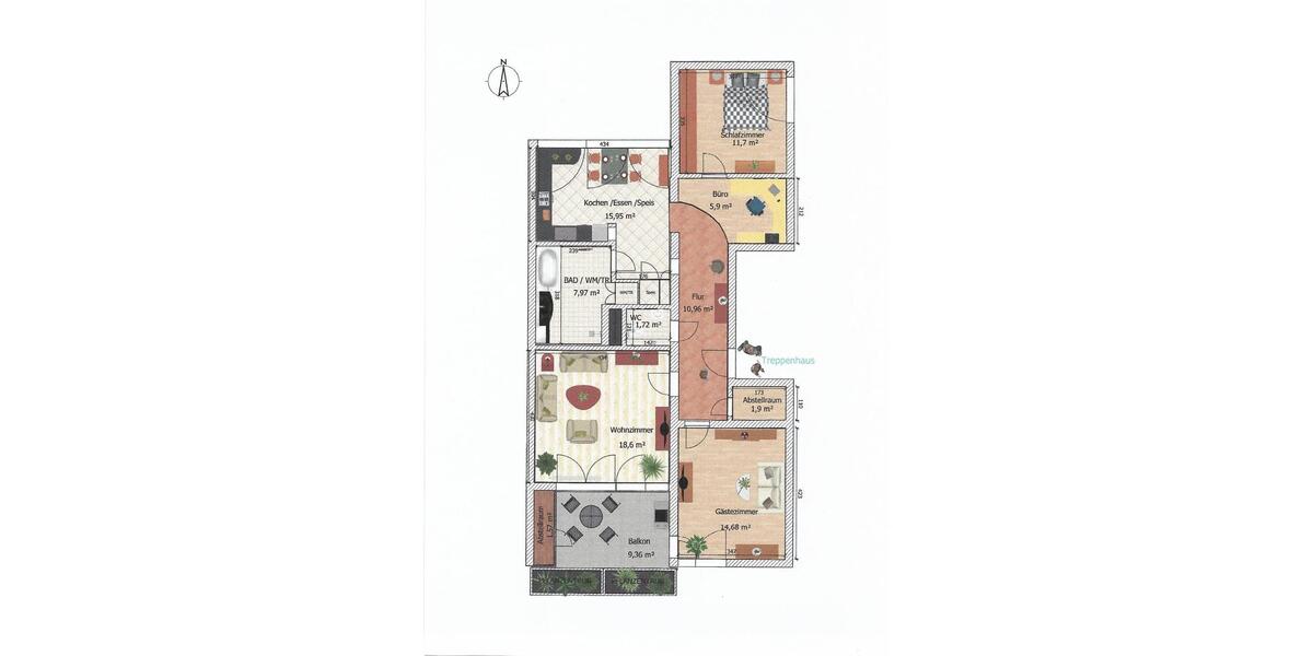Etagenwohnung Heidenheim an der Brenz Aufhausen - 3 Zimmer, 92 m&sup2;, 265.000&euro; | Angebot:26975992