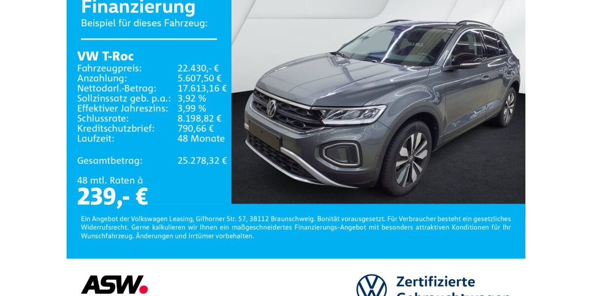 VW T-Roc 16.800 km 22.430 &euro; Neckarsulm 74172