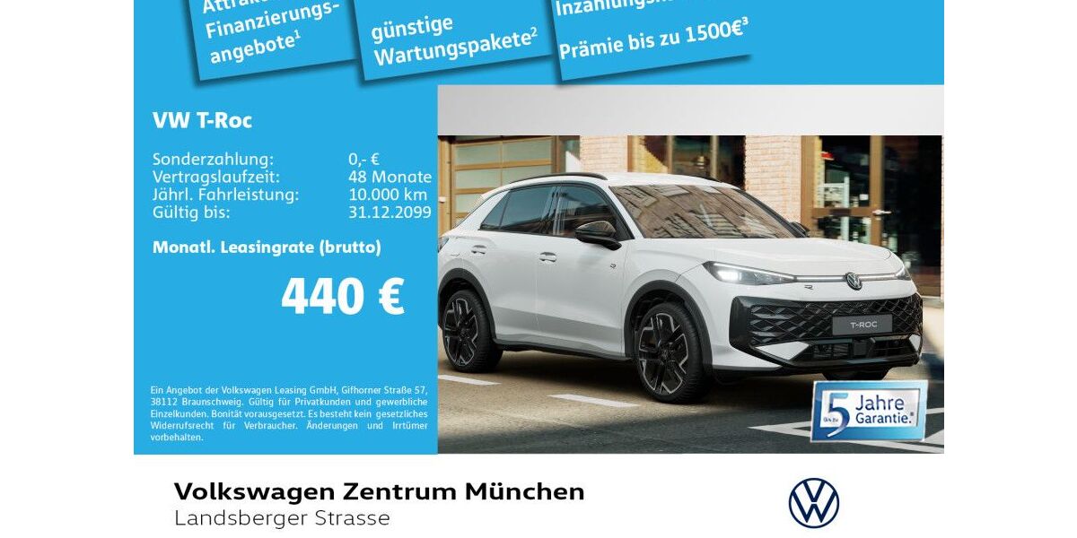 VW T-Roc 3.000 km 41.170 &euro; München 80687