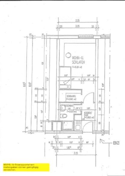 Etagenwohnung Trier Kürenz - 1 Zimmer, 25 m&sup2;, 86.000&euro; | Angebot:27087760