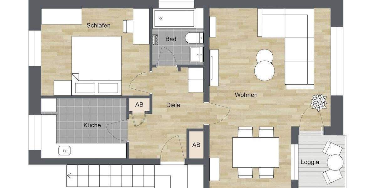 Etagenwohnung Bielefeld / Senne Senne - 2 Zimmer, 64 m&sup2;, 550&euro; | Angebot:25563166