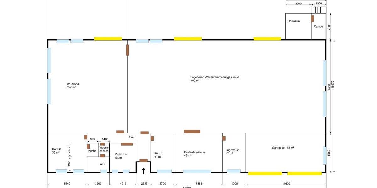 Immobilie Lager Produktionshalle Büro auf gr.Gst.anB1undB112 zimmer
