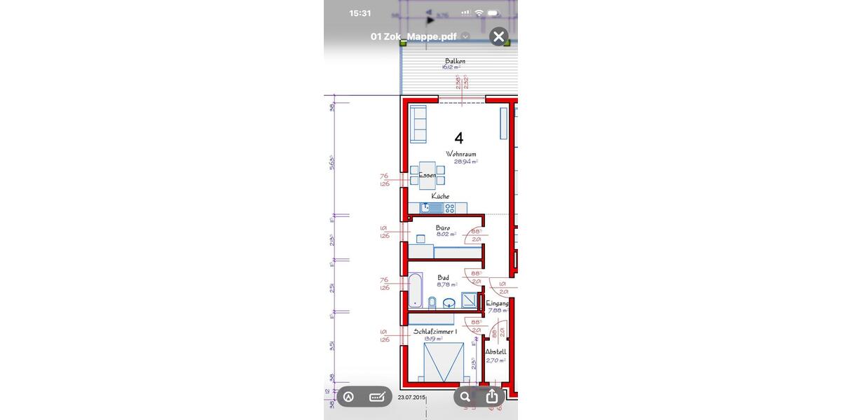 Etagenwohnung Vilsbiburg - 2.5 Zimmer, 78 m&sup2;, 800&euro; | Angebot:26425700