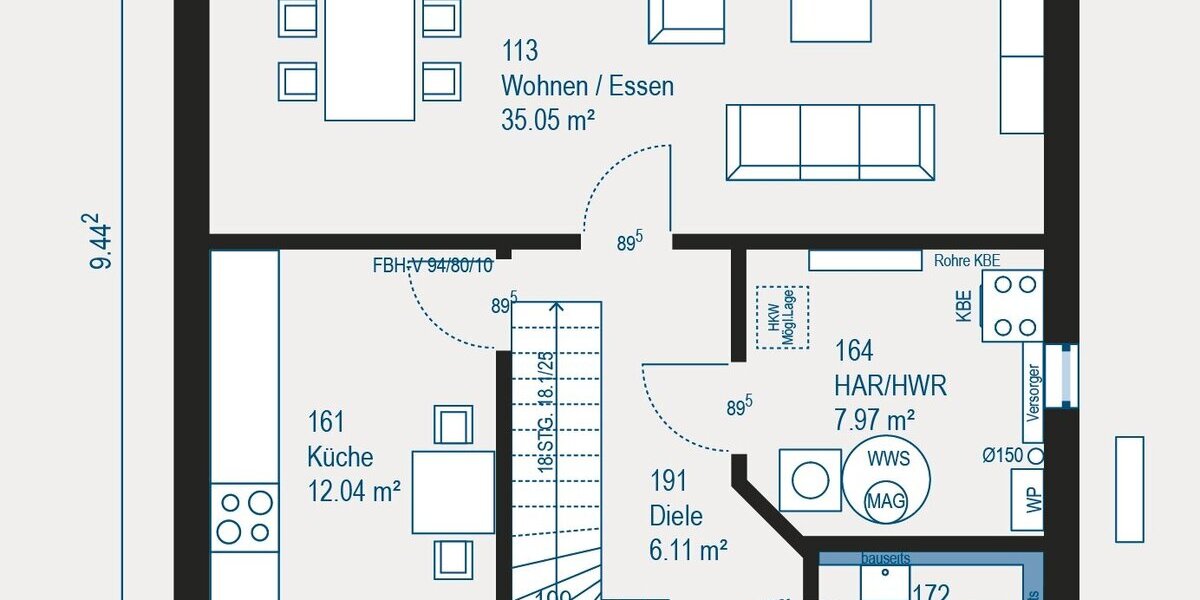 Home 2 Einfamilienhaus - Ihr lichtdurchflutetes Traumhaus mit individuellem Raumkonzept - Einfamilienhaus Brombach bei Gunzenhausen Brombach | Angebot:27337647