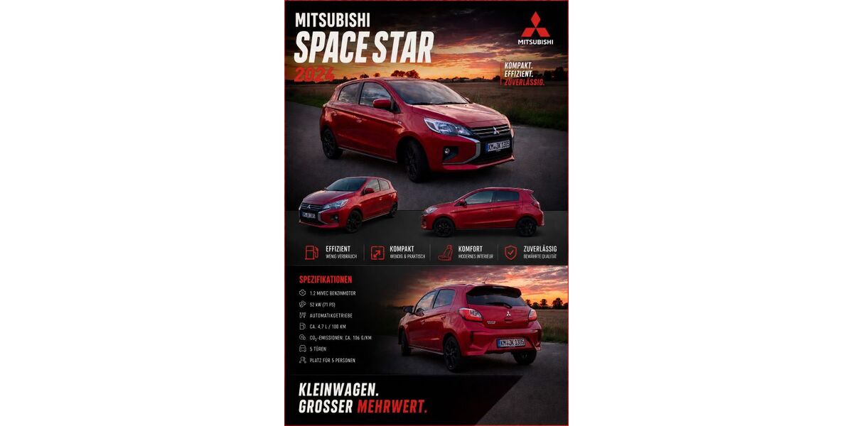 Mitsubishi Space Star 33.000 km 14.900 &euro; Bernsdorf 02994