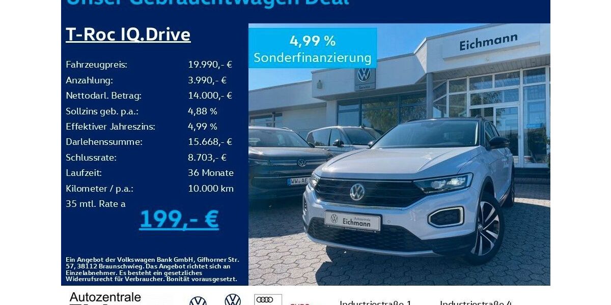 VW T-Roc 45.200 km 17.990 € Heiligenroth 56412