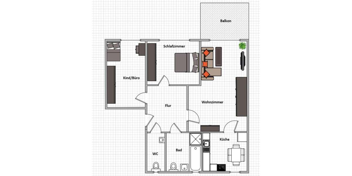 Etagenwohnung Immendingen - 3 Zimmer, 83 m&sup2;, 950&euro; | Angebot:27325678