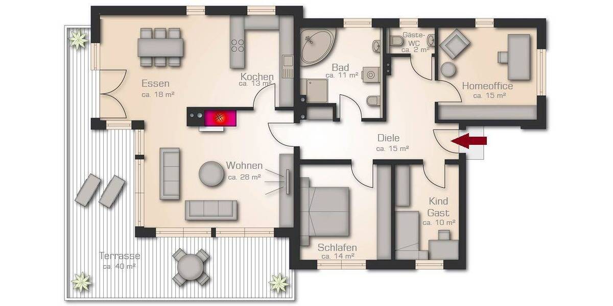 Etagenwohnung Nürnberg Steinplatte - 4 Zimmer, 145 m&sup2;, 2.380&euro; | Angebot:26644303