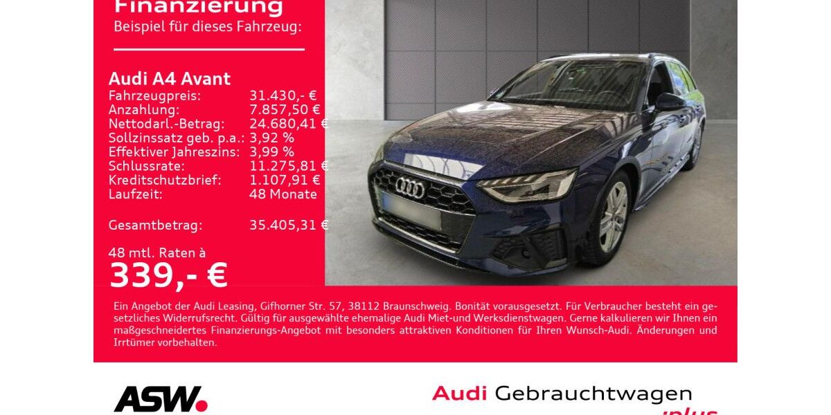 Audi A4 57.000 km 31.430 &euro; Heilbronn 74074