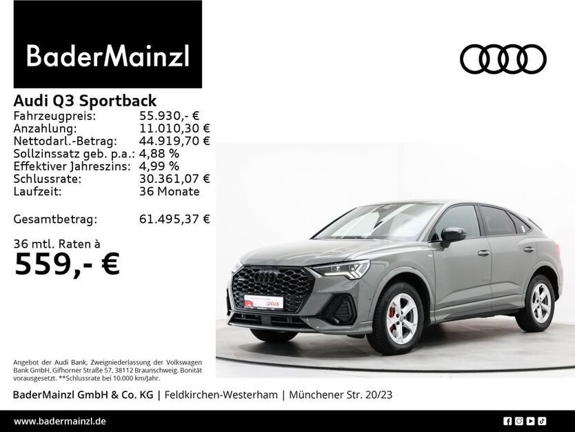Audi Q3 13.153 km 52.460 € Feldkirchen/Westerham 83620