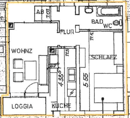 Etagenwohnung Neumarkt in der Oberpfalz Altenhof - 2 Zimmer, 50 m&sup2;, 159.000&euro; | Angebot:26876935
