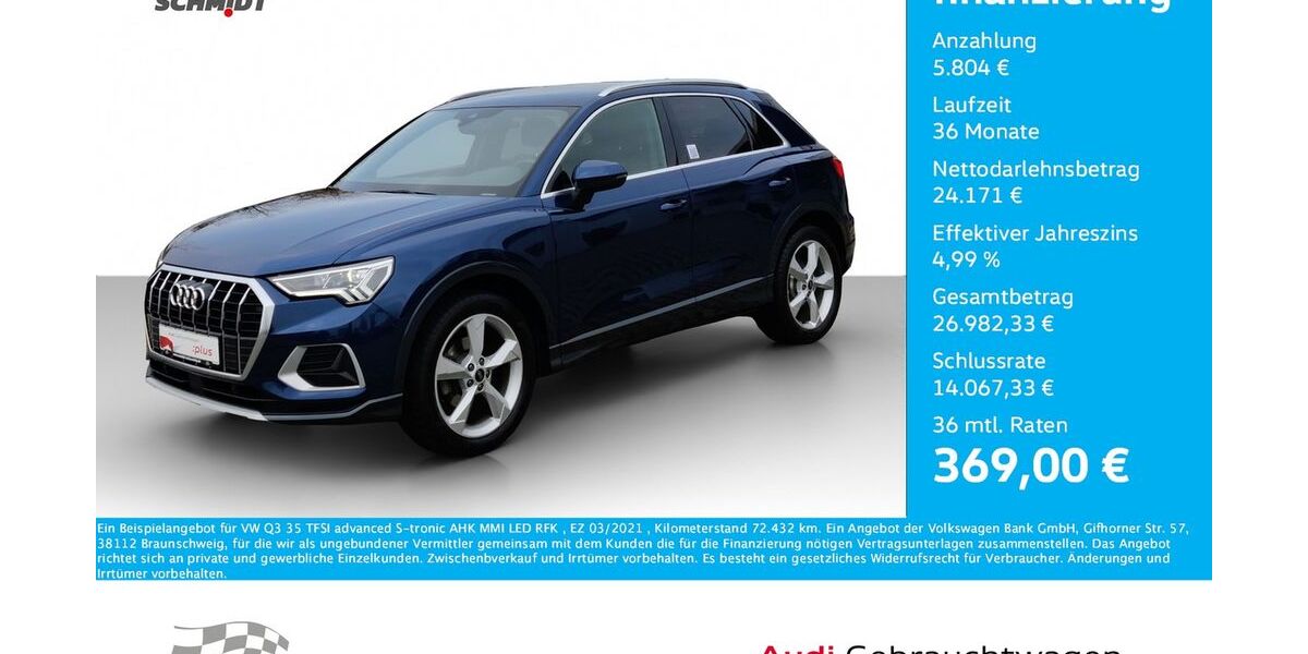 Audi Q3 72.432 km 28.975 € Bernsdorf 09337