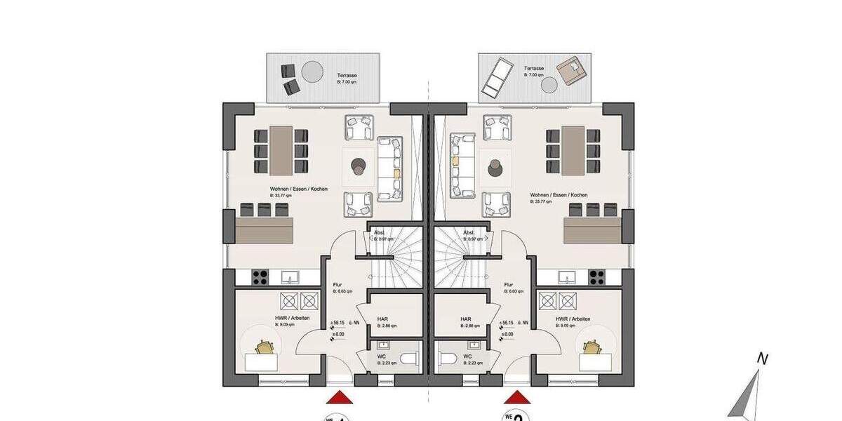 Doppelhaushälfte Münster Angelmodde - 5 Zimmer, 121 m&sup2;, 642.500&euro; | Angebot:24437273