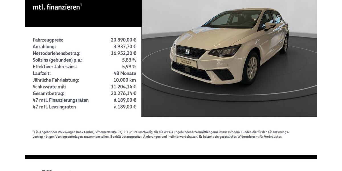 Seat Ibiza 11.100 km 20.890 &euro; Nordhausen 99734